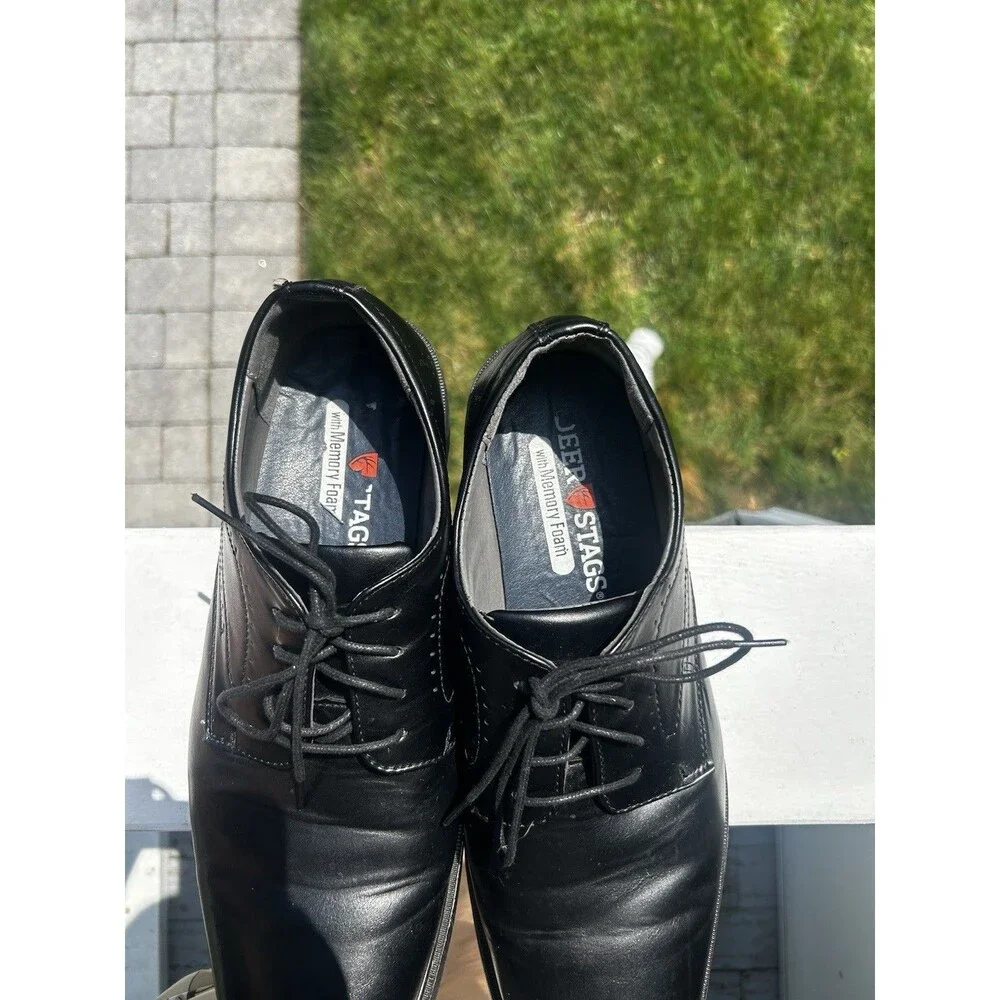 Deer Stags Metro Men’s Size 13W Black Dress Shoes Lace Up Oxford